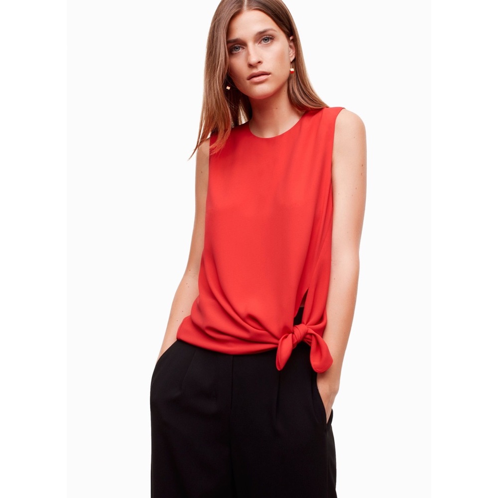 Aritzia Babaton Hopkins Blouse in Red